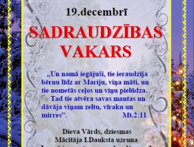 Sadraudzibas vakars 19-12-2014