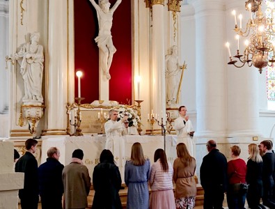 Easter Service in St John Church in Riga. regular English service last Sunday of every month at 13:00.